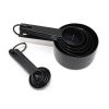 Measuring Set 10 pieces Black Plastic Measuring Spoons and Cups for Baking Tools