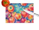 NEW Colorful Apples Glass Cutting Board Decorative Tempered Glass Kitchen Cutting and Serving Board Large Size Chopping Board