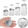 100 Piece Can Lid; Regular Mouth Split Mason Jar Lid (70mm Silver)