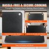VEVOR Pizza Steel, 16" x 14.5" x 3/8" Pizza Steel Plate for Oven, Pre-Seasoned Carbon Steel Pizza Baking Stone with 20X Higher Conductivity