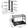 8 Tier Pot and Pan Organizer Rack for Cabinet With 3 DIY Methods, Adjustable Organizer for Pots, Pans and Lids with Utensil Holders