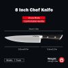 8 Inch Chef Knife, Sharp Japanese High Carbon Steel Kitchen Knives, Professional Cooking Knife With Sandalwood Handle