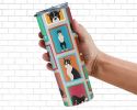 Lots of Boston Terrier Stainless Steel Skinny Tumbler Vacuum Double Walled Reusable Insulated Tumbler Travel Cup for Coffee Cocktails Gift with Lid