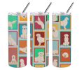 Lots of Cream Golden Retriever Stainless Steel Skinny Tumbler Vacuum Double Walled Reusable Insulated Tumbler Travel Cup for Coffee Cocktails Gift wit