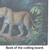 Leopard Nighttime in the Jungle Glass Cutting Board Decorative Tempered Glass Kitchen Cutting and Serving Board Large Size Chopping Board