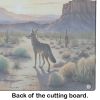 Desert Sunset Coyote Glass Cutting Board Decorative Tempered Glass Kitchen Cutting and Serving Board Large Size Chopping Board