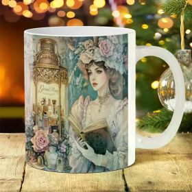1pc 11Oz Animal Mug - Large And Fun Coffee Cup, Creative Gift, Durable Insulation, Perfect for Travel Or Camping, The (Color: White)