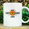 1pc Funny Best Cat Dad Ceramic Mug 11oz