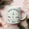 1pc Customizable Christmas Decorative Mug - Our First Christmas As Mr. Mrs, Newly Wed Christmas Mug, Our 1st