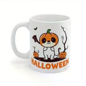 1pc | Trick or Treat Coffee Cup for Spooky Season (Color: White)