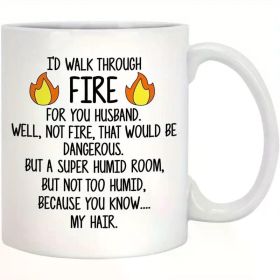 1pc Funny Husband Mug Coffee Cup Funny Gifts For Birthday Best Present Anniversary (Color: White)